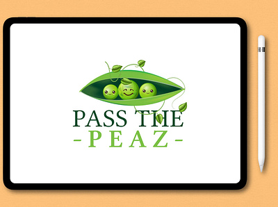 Pass the peaz logo baby products branding design illustration logo logo design modern signature logo unique watercolor