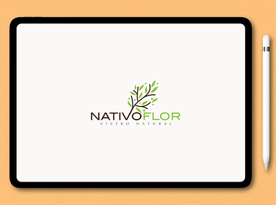 NATIVO FLOR LOGO branding design illustration logo logo design modern signature logo typography unique