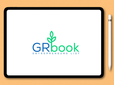 GRbook Logo branding design illustration logo logo design modern signature logo typography unique