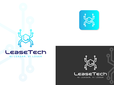 LeaseTech branding design illustration logo logo design modern signature logo unique