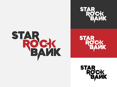 STAR ROCK BANK branding flat icon illustration logo logo design modern signature logo typography unique