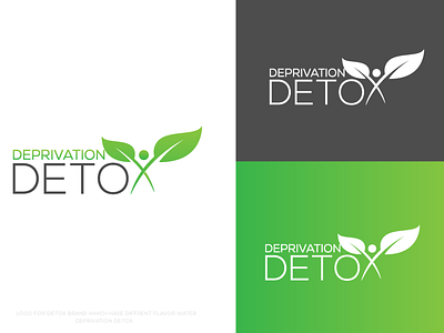 Deprivation Detox baby products branding illustration logo logo design modern signature logo typography unique watercolor