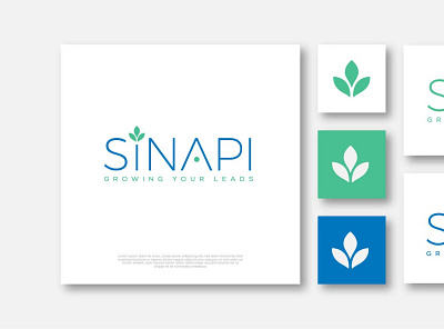 SINAPI Logo app branding illustration logo logo design modern signature logo unique vector watercolor