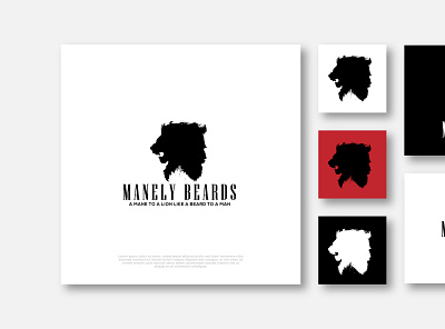 Manely Beards branding design illustration logo design modern signature logo typography unique watercolor