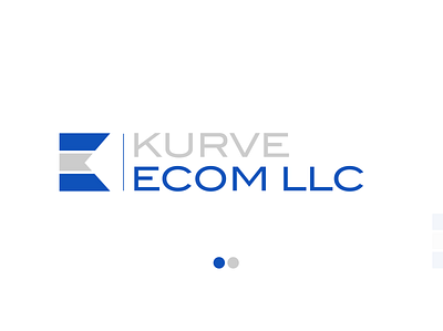 Kurve Ecom LLC blue branding design ecommerce flat grey illustration logo logo design minimal modern professional signature logo simple typography unique watercolor