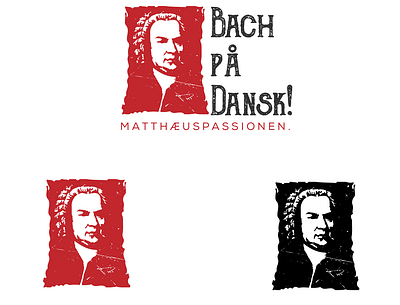 Bach Pa Dansk! Logo band branding concert creative design illustration logo logo design modern music professional signature logo silhoutte song songwriter tshirt typography unique vector watercolor