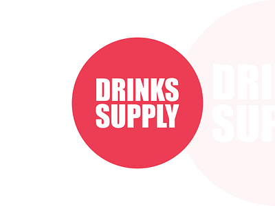 Drinks Supply Logo awesome branding circle drink fizzy logo logo design modern red supply unique white