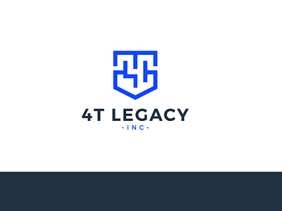 4T Legacy Inc Logo 4 4 logo blue modern logo royal logo style logo t