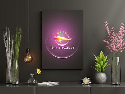 Soul Elevation Illustration Concept branding chakra color design graphic design healing illustration logo logo design modern motion graphics signature logo soul unique vector yoga