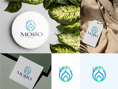 Mogo Spa animation branding custom logo design graphic design green illustration leaf logo logo design minimal modern professional signature logo spa ui unique vector
