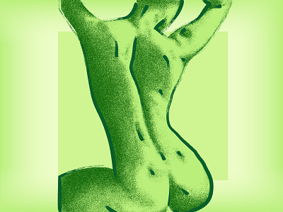 Verde back body female form green human human body human figure illustration texture woman women