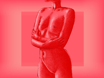 Roja body female form girl gradient human figure illustration red texture woman