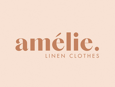 Amélie Linen Clothes branding design graphic design illustration logo typography ui ux