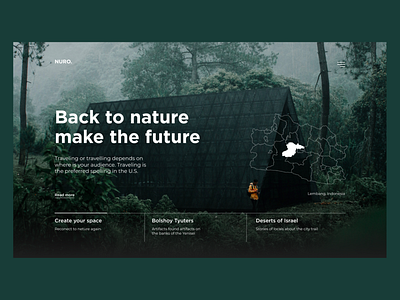 Back to nature content design grid grid design inteface motivation typography ui ux web website