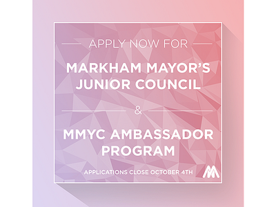 MMYC Applications markham polygons poster shadow youth council