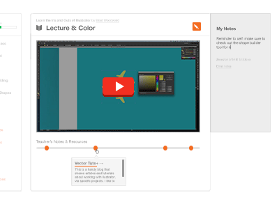 Redesigning Skillshare Lectures ui