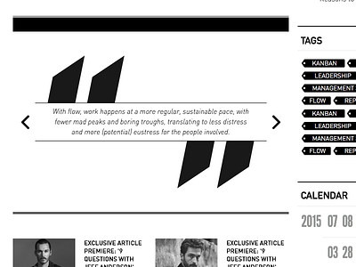 Wordpress Design for a Personal Blog black and white bw design ui wordpress