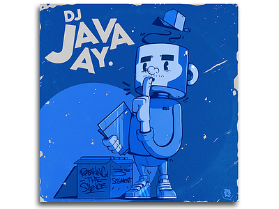 Cup Of Joel album art cover art cuphead djays hip hop illustration music records vinyl