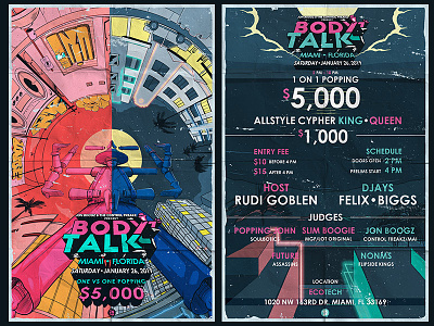 Body Talk 2019 event flyers gig graphic illustration layout miami movie poster poster poster art typography
