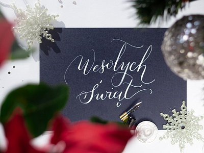 Christmas card calligraphy