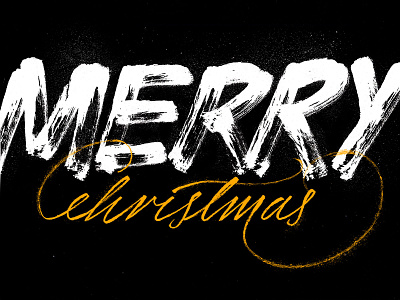 Merry Christmas adobe photoshop calligraphy lettering lettering art