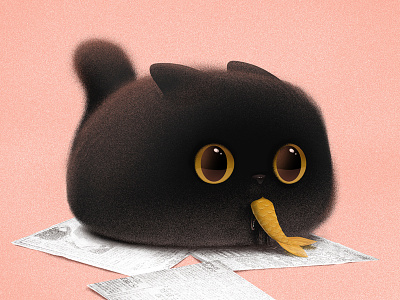 Gimo cat cat illustration cute digital painting illustration kawaii
