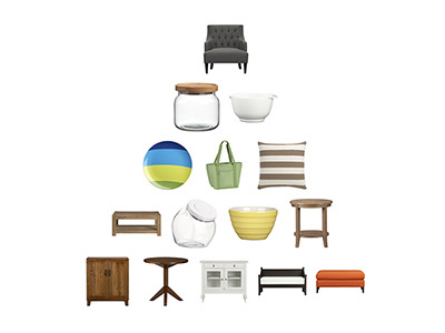 Furniture organized neatly