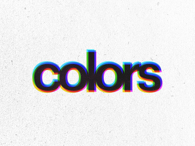 Colors 3d blur ilusion kerning