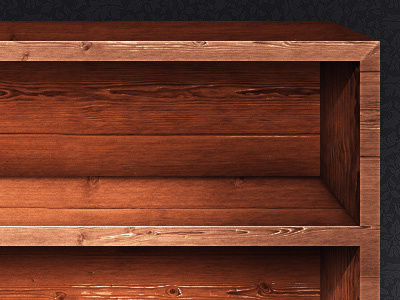 Realistic wood furniture brown furniture perspective wood