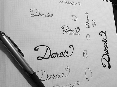 Darcie, Sketch 001 branding icon design identity logo development sketching typography