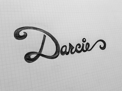 Darcie, Sketch 002 branding icon design identity logo development sketching typography