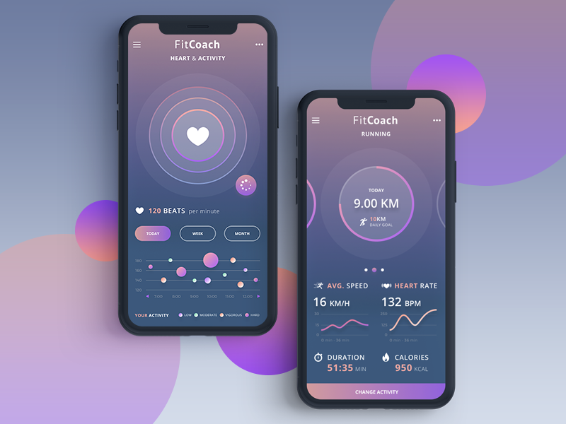 Fit coach app design by Sindy Strife on Dribbble