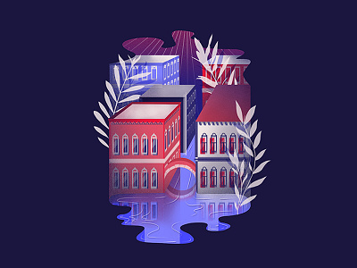 Invisible Cities cities color design editorial illustration italy magazine photoshop plant venice