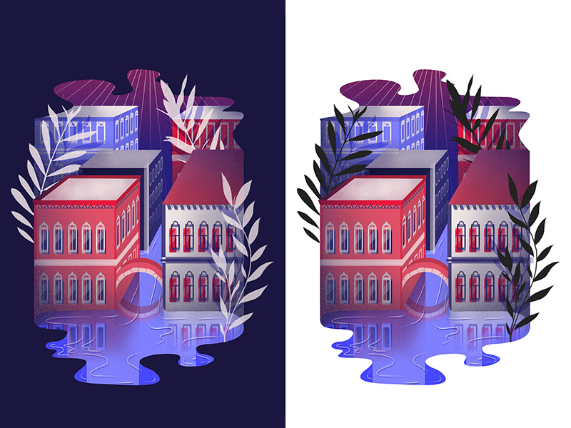 Invisible Cities 2 venice plant italy cities editorial color magazine photoshop design illustration
