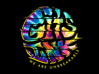Gits Ink Coaster Tie Dye design graphic graphic design logo typogaphy