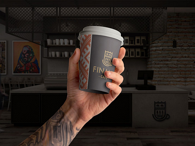 Finjan Café branding logo packaging