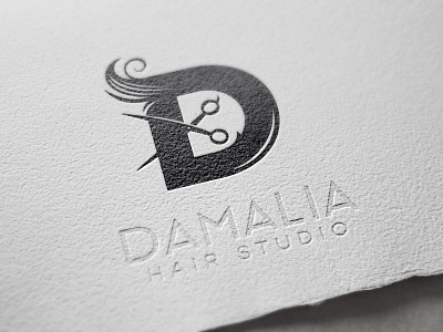 Damalia Hair Studio art branding logo vector vinyl wrap