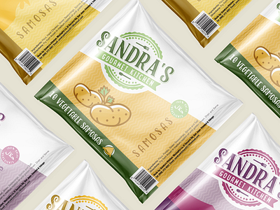 Sandra’s Gourmet Kitchen Packaging branding design logo packaging print