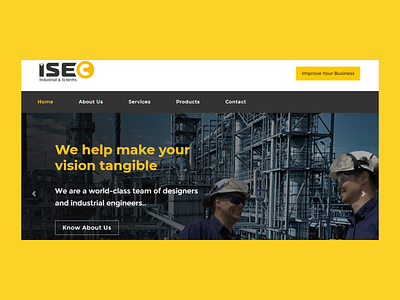 Isec branding design engineering industrial ui web