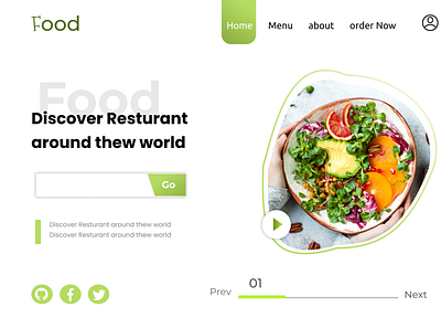 Food Restaurant branding design food restaurant restaurant branding ui web webdesign