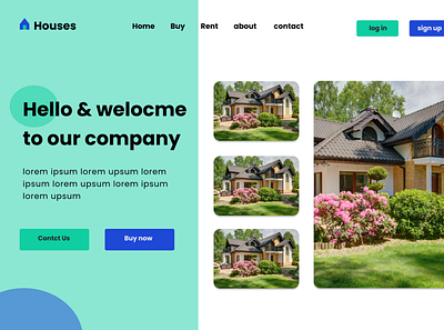 Real state Company branding design houses realestate ui web webdesign