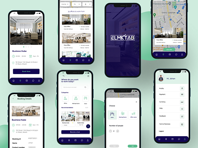 Elmktab business office ui ux vector webdesign workspace