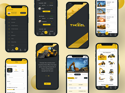 Thkeel for users engineer equipment machines mobile ui ux