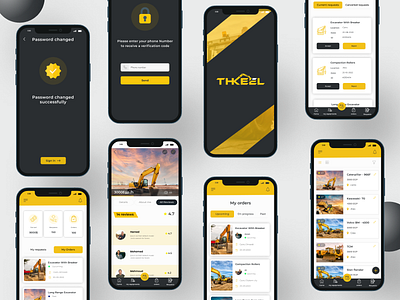 Thkeel for owner app business design equipmet machine mobile ui