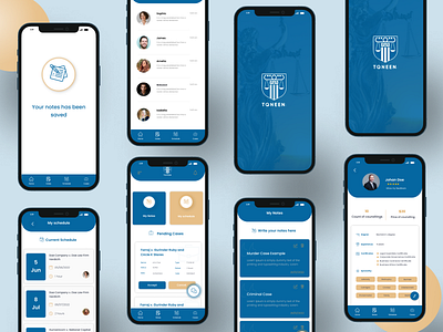 Tqneen for lawyers app branding court design lawyers ui