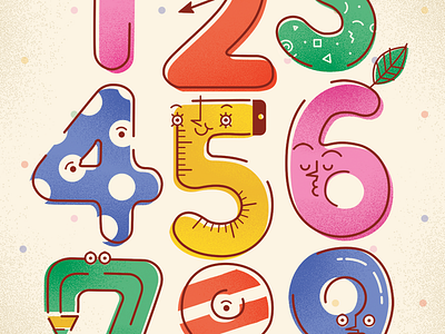 numbers poster kids numbers poster typography