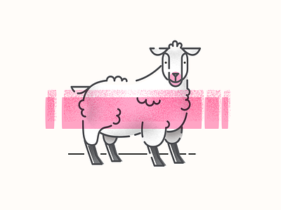 Sheep animal farm line outline sheep