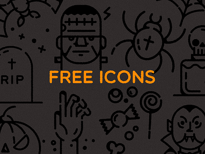 Free Halloween Icon Set free freebie halloween icon icons pumpkin set skull spider spooky vampire zombie