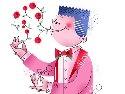 How to be polite boy editorial flowers guy illustration man nice polite suit