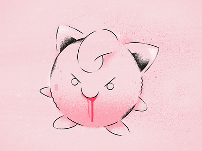 Jigglypuff cute dead iwillkillyou jigglypuff pink pokemon